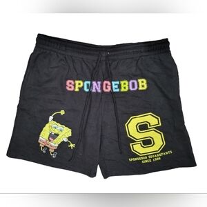 SpongeBob SquarePants Black Men's Shorts - Size Large.
